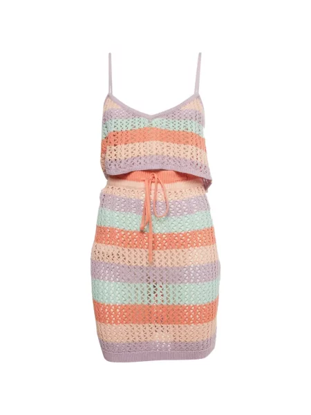 Spódnica Lovers + Friends w paski fioletowa