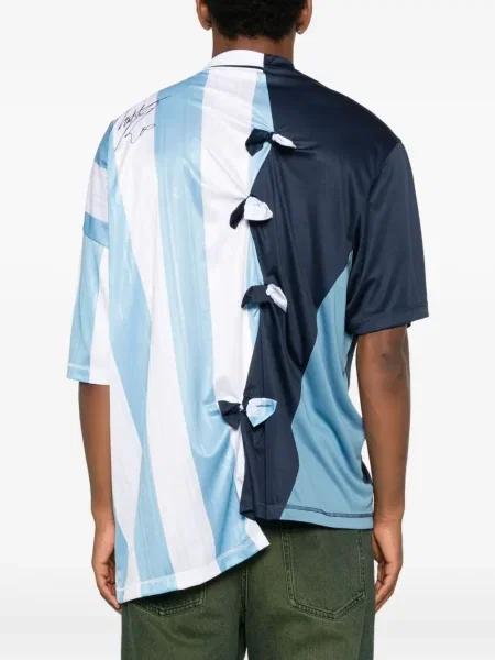 Pruhovaná košile Martine Rose jersey modrá