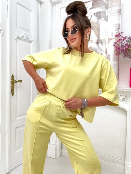 Pantaloni Resti galben