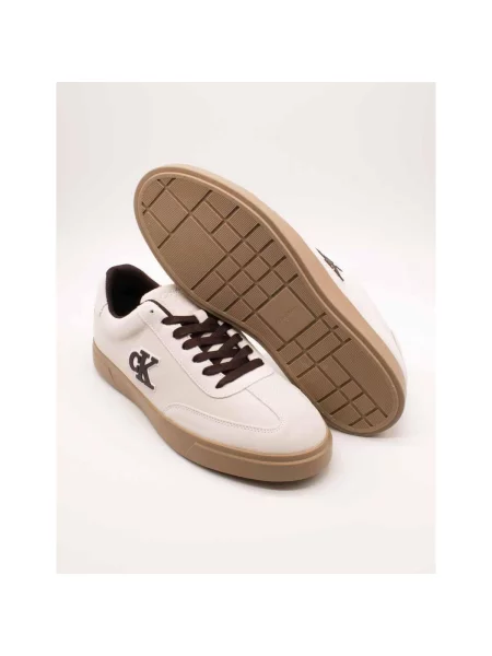 Sneakerși Calvin Klein din piele alb