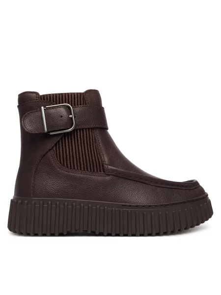 Botine Clarks Torhill Buckle maro