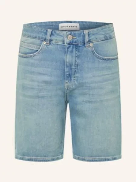 Opus Pants Džínové Šortky Mari mid mustard blue modré