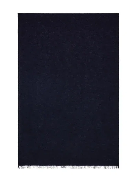 Fular Ferragamo cu broderie albastru
