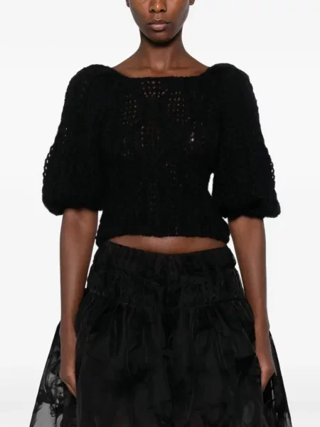 Top Pauline Dujancourt tricotate negru