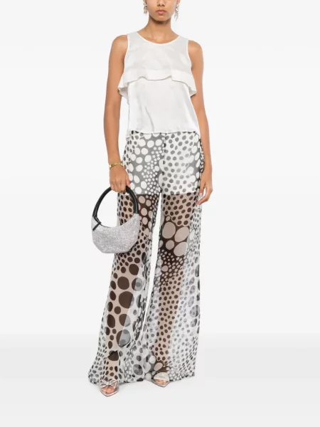 Pantaloni Isabel Sanchis cu buline alb