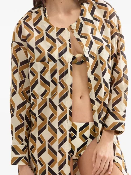 Cămașă Eres cu imagine cu imprimeu geometric