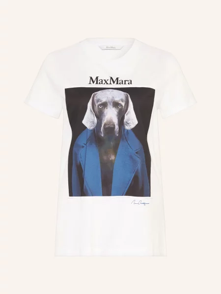 Max Mara Tričko Calca / tmavě modrá / černá bílá