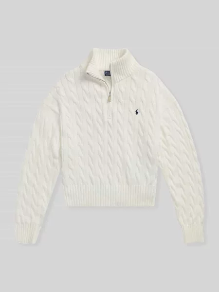 Sweter o kroju regular fit z imitacji dzianiny Polo Ralph Lauren biały