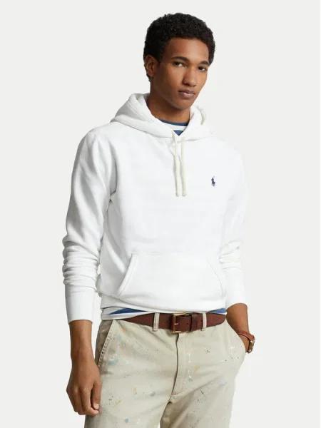Hanorac din fleece Polo Ralph Lauren din fleece alb