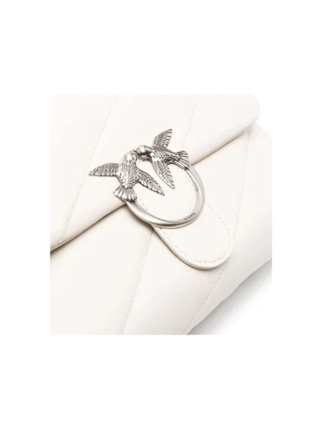 Pinko De piele geantă pe umăr LOVE CLASSIC PUFF bej