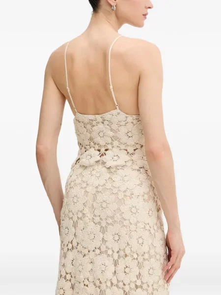 Top Bardot tricotate cu gât halter
