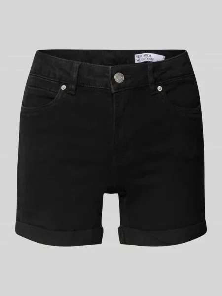 Szorty o kroju regular fit z mieszanki bawełny model ‘LUNA’ Vero Moda czarne