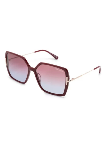 Spalvų gradiento rašto saulės akiniai Tom Ford Eyewear raudona