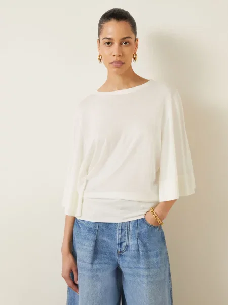 Jacquemus Svetr La Maille Mananco S Rukávy krémová
