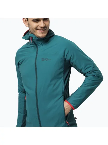 Jack Wolfskin jachetă de schi pentru bărbați Alpspitze Ins Hoody verde