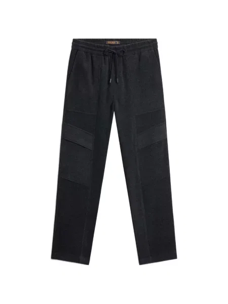 Pantaloni Woolrich de lână cu cordon gri