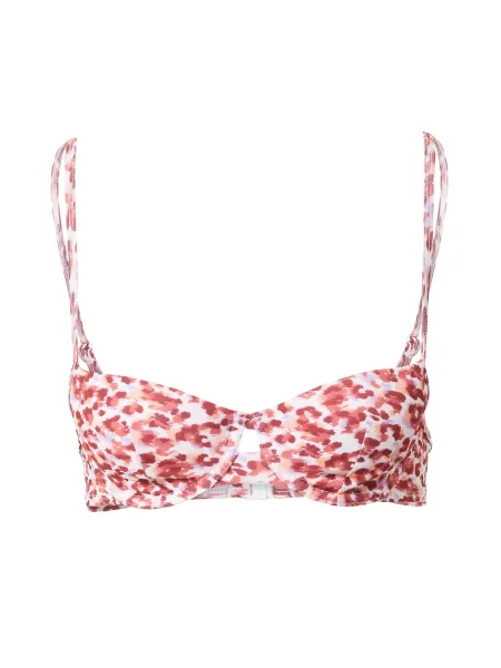 Hunkemöller Sutien costum de baie Tobago mov liliachiu / roșu carmin / roșu deschis alb