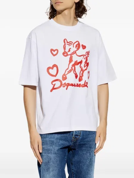 Tricou Dsquared2 cu imagine alb