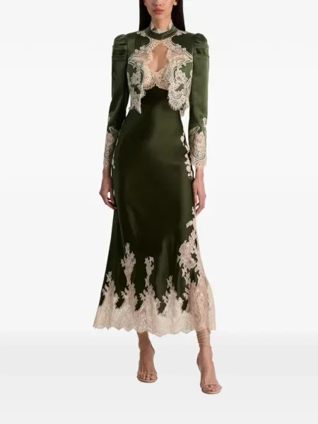 Geacă Alice + Olivia din dantelă verde