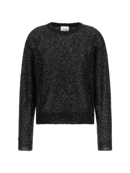 Pulover Nude cu paiete negru