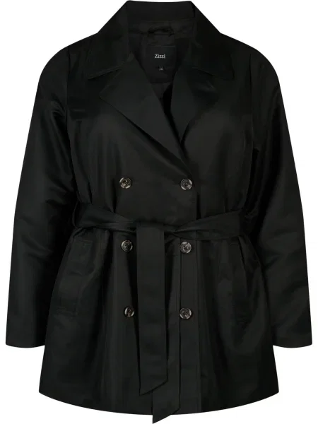 Zizzi Palton de primăvară-toamnă Caselin' negru