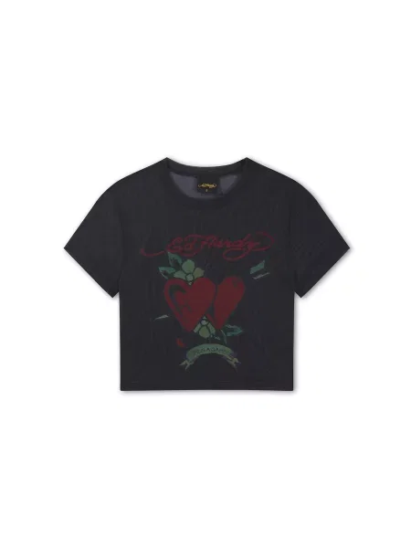Ed Hardy Tričko Life Is A Gamble červená čierna
