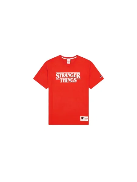 Champion x Stranger Things Men´s T-Shirt Mężczyźni Koszulki Champion Size: M czerwony
