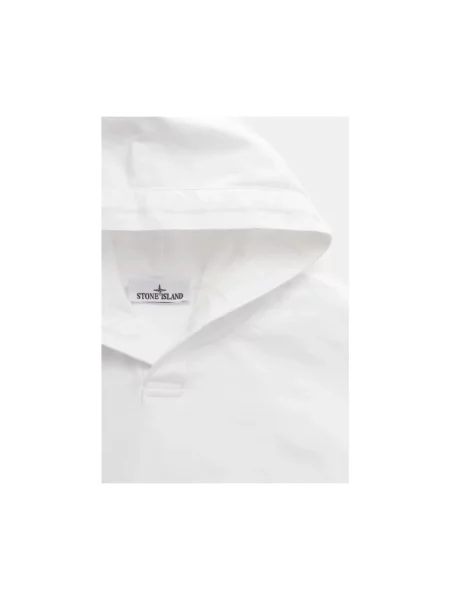 Bluza z kapturem Stone Island z kapturem z kamieniami biała