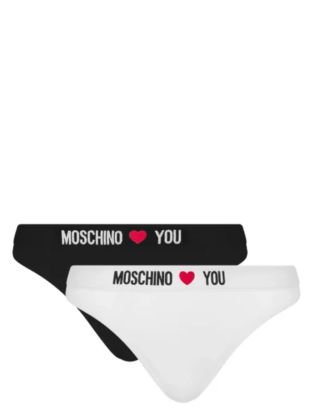 Chiloți tanga Moschino negru