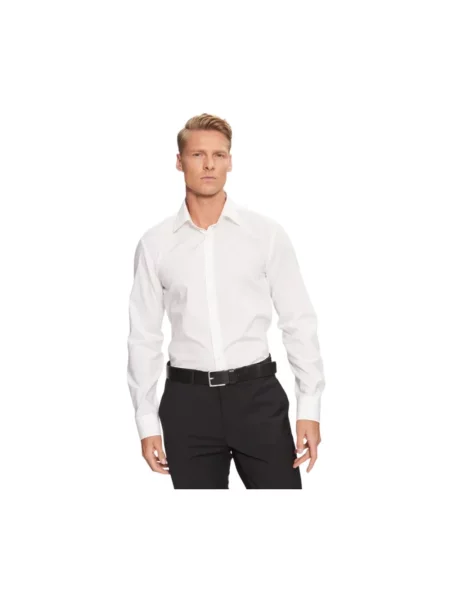 Koszula Hugo Boss casual z długim rękawem biała