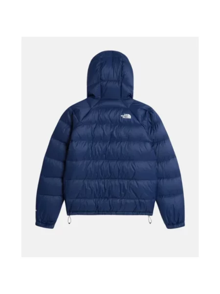 Kurtka puchowa The North Face z kapturem niebieska