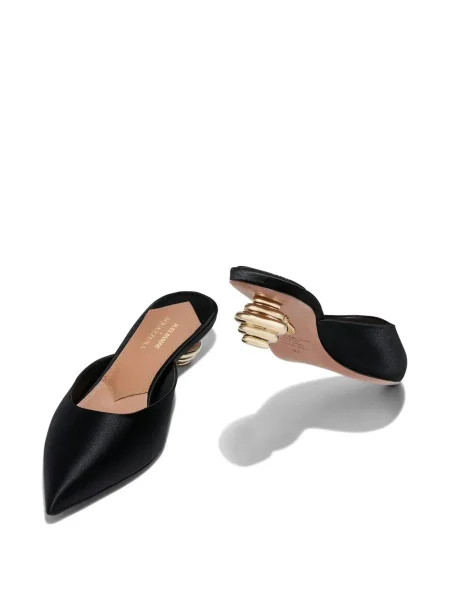 Papuci tip mules Aquazzura negru