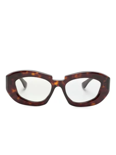 Ochelari de soare Kuboraum cu imprimeu geometric maro