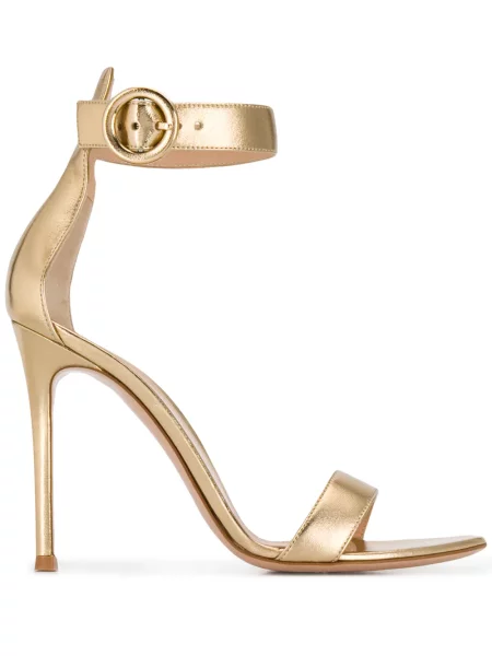 Sandale Gianvito Rossi din piele auriu