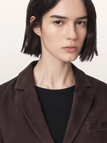Замшевый пиджак Allsaints
