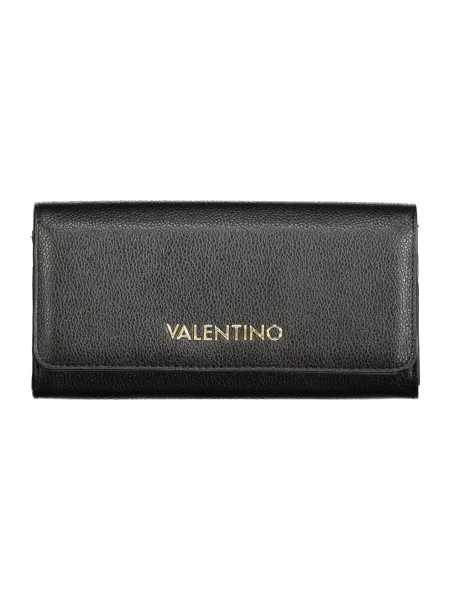 Lniany portfel Valentino Bags czarny