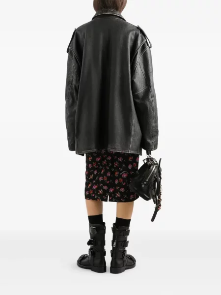 Palton Dolce & Gabbana din piele negru