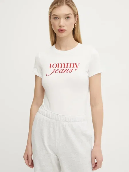 Тениска Tommy Jeans бяло