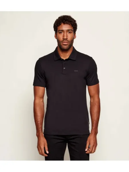 Tricou polo Boss Black negru