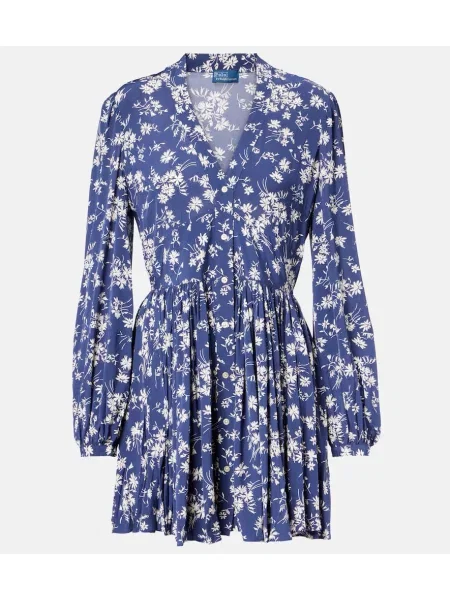 Rochie Polo Ralph Lauren cu model floral albastru