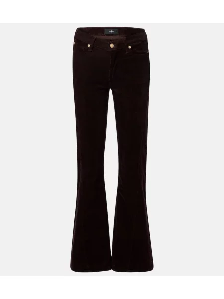 Pantaloni 7 For All Mankind de catifea cord maro