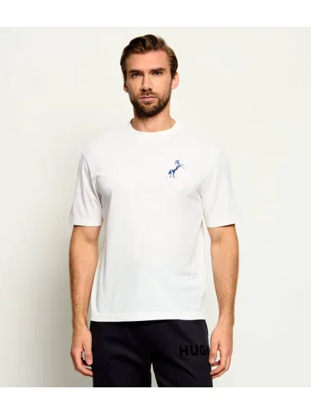 Hugo Blue Tricou Noxwash alb