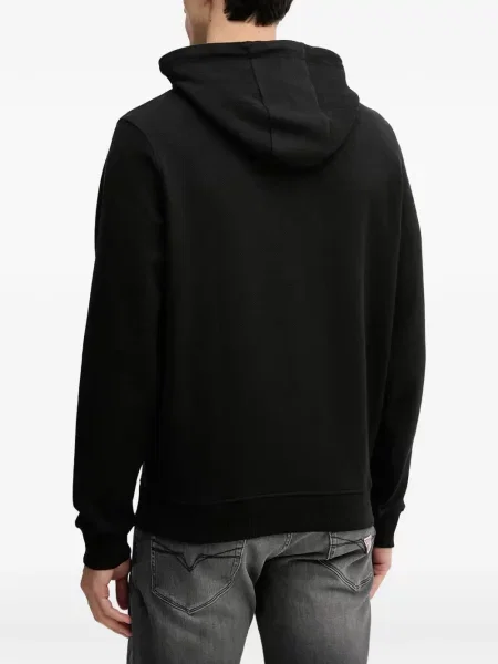 Hanorac cu glugă Guess cu broderie negru