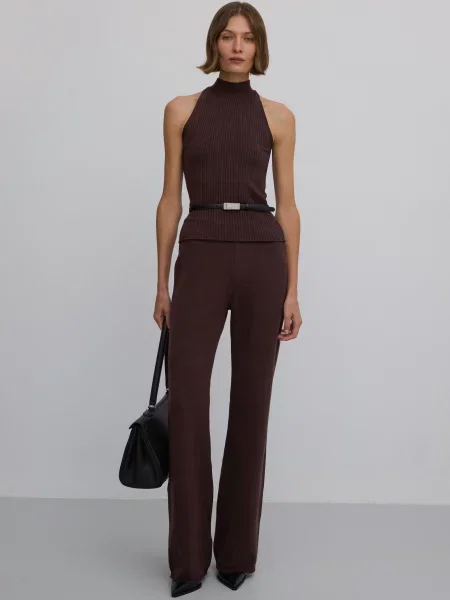Повсякденні штани Estro віскоза/нейлон коричневий