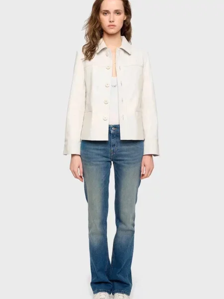 Шкіряна куртка Zadig&voltaire біла
