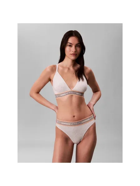Trojuholníková podprsenka Calvin Klein Jeans biela