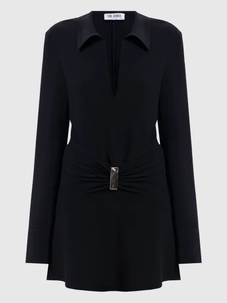 Платье мини The Attico черное