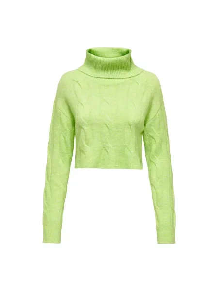 Sweter z golfem Only zielony