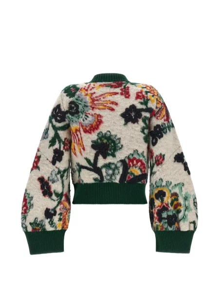 Virágos jacquard levágott dzseki Sacai