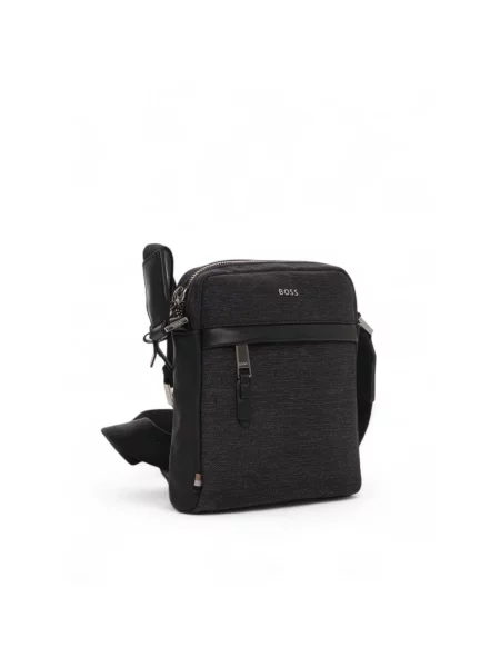 Torba crossbody Hugo skórzana szara